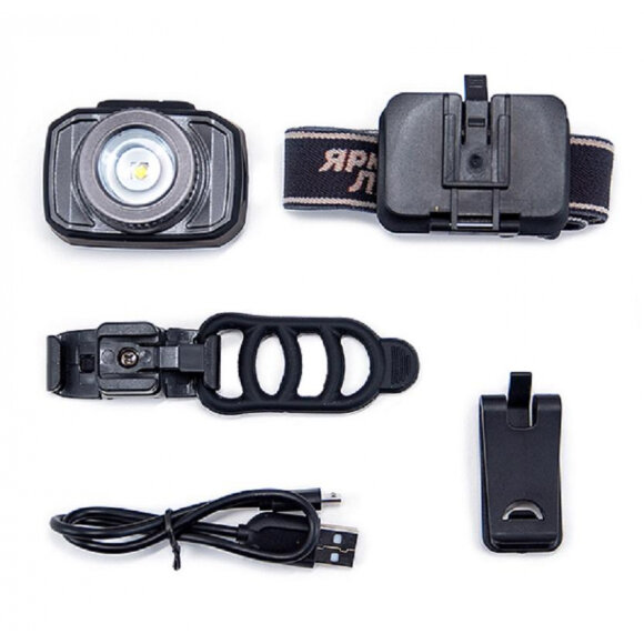 Фонарь налобный ЯРКИЙ ЛУЧ Multi Light ACCU 250Лм, Li-Ion аккум