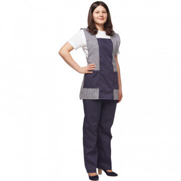 Костюм для горничных и уборщиц у08-СБР синий (р.44-46)р.170-176