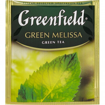 Чай Greenfield Green Melissa зеленый фольгир.100пак/уп 0879-09