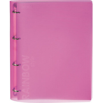 Бизнес-тетрадь Attache Rainbow Style А4 на кольцах, смен.блок, розов