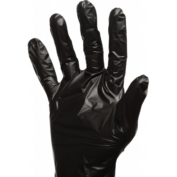 Перчатки одноразовые ТПЭ AVIORA цв. черный (402-883) 100 шт/уп р.М