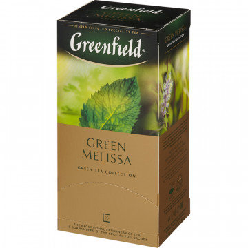 Чай Greenfield Green Melissa зеленый фольгир.25пак/уп 0435-10