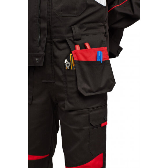 Спец.одежда летняя Костюм муж. л29-КПК черн/красн (р.52-54) 170-176