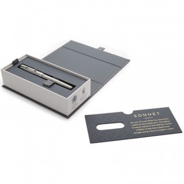 Ручка перьевая PARKER SONNET STAINLESS STEEL СT 2 черных картрид 1931509