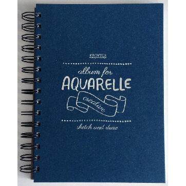 Альбом д/рисов.акварелью А5 35л,160х205мм,180гр,спираль,тисненфольгой07873