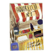 Альбом д/рисов.акварелью 30л А4,склейка,тв.подл,бл.160гр Серия Город 00001