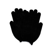 Перчатки защитные трикотажные Эконом 3 Нити 7,5класс ЧЕРН без ПВХ 300пар/уп