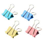 Зажим для бумаг 51мм 12шт/уп Attache Economy, цветные, в карт.коробке