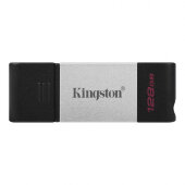 Флеш-память Kingston DataTraveler 80, USB-C 3.2 G1, сереб/чер, DT80/128GB Флеш-память Kingston DataTraveler 80, USB-C 3.2 G1, сереб/чер, DT80/128GB