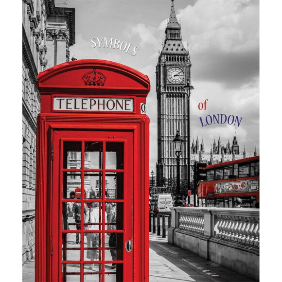 Тетрадь общая А4,80л,клетка,скрепка London ТО80А49375 в ассор