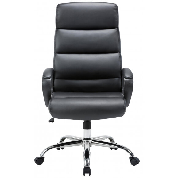 Кресло BN_U_EChair-679 TR рецикл.кожа черный, хром