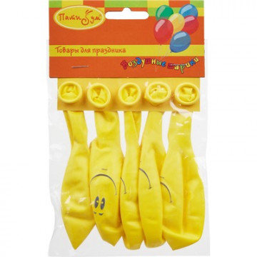 Шары надувные Пастель Смайл 5шт/уп Х-27 (M12 /30см)(101719)(761980).