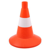 Конус сигнальный 1 белая полоса 320 мм