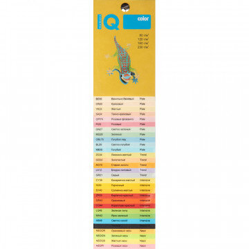 Бумага цветная IQ COLOR (А3,80г,NEOOR-оранжевый неон) пачка 500л.