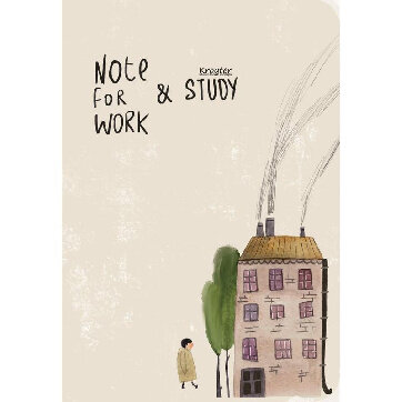 Тетрадь общая А4,48л,клетка,скрепка,обл.карт,блок 65гр Серия Дом 00047