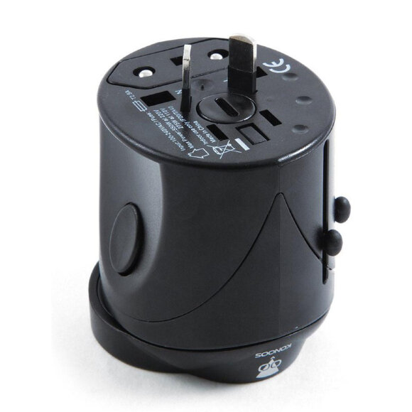 Переходник сетевой для путешествий, EU/US/UK/RU, Cablexpert/Konoos, WTA-1