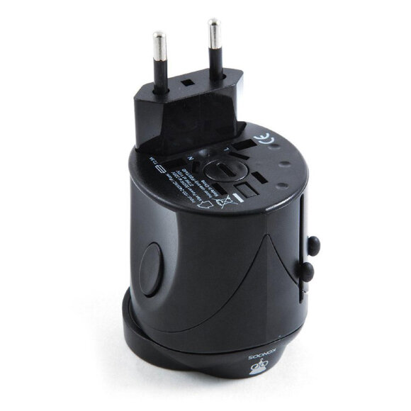 Переходник сетевой для путешествий, EU/US/UK/RU, Cablexpert/Konoos, WTA-1