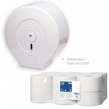 Бумага туалетная д/дисп.Tork Universal Т2 1сл бел втор 200м 12рул/уп 120197