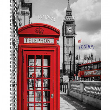 Тетрадь общая 80 л. кл. А4 формат  London  греб. арт. ТО80А49375