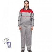 Спец.одежда летняя Костюм жен. Универсал кур/бр сер/красн. 60-62/158 Спец.одежда летняя Костюм жен. Универсал кур/бр сер/красн. 60-62/158