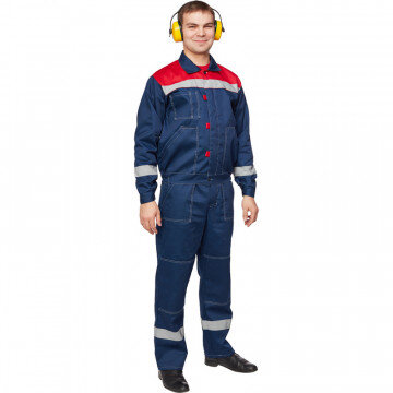 Спец.одежда летняя Костюм муж. л20-КПК син/красн (р.52-54) 170-176