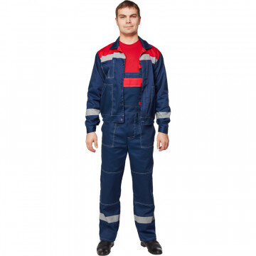 Спец.одежда летняя Костюм муж. л20-КПК син/красн (р.52-54) 170-176