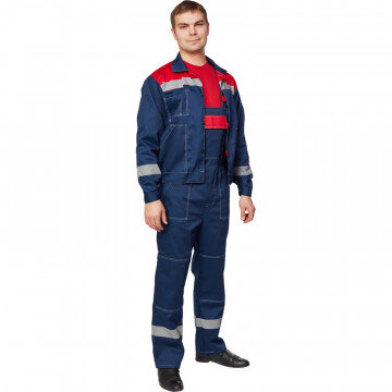 Спец.одежда летняя Костюм муж. л20-КПК син/красн (р.52-54) 170-176