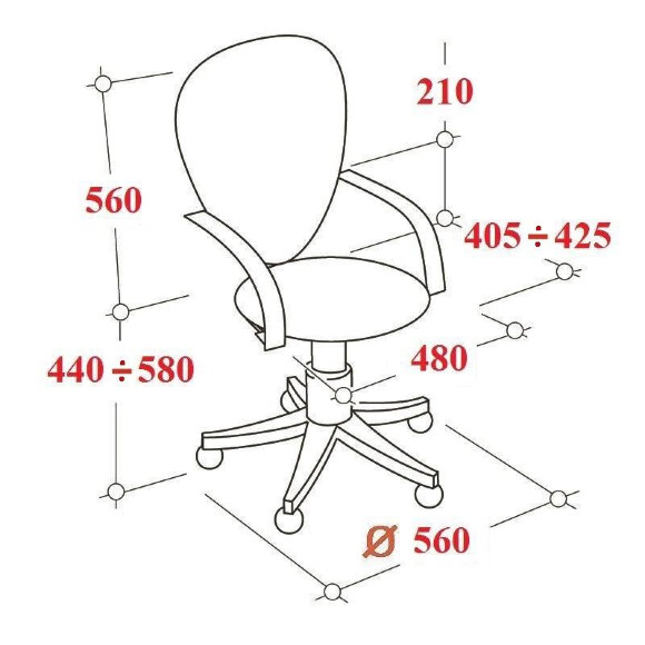 Кресло VB_Бюрократ CH-1300N/BLACK, ткань черный 15-21 (3С11)