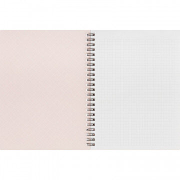 Тетрадь общая А5,80л,клет,спираль,мягк.перепл.156х207мм Emily Серый N1528