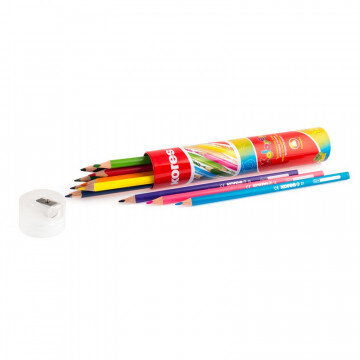 Карандаши цветные 12цв 3-гран,точилка,тубус Kores 93313