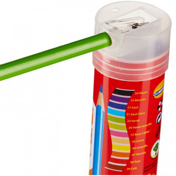 Карандаши цветные 12цв 3-гран,точилка,тубус Kores 93313