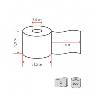 Бумага туалетная д/дисп Tork Mid-size Т6 Advanced 2сл бел 100м 27рул 127530