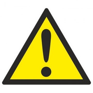 Знак безопасности W09 Внимание.Опасность(пр.опас-ти)(плёнка,200х200)