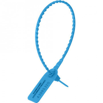 Пломба пластиковая номерная, одноразовая, 200 мм, синие, 1000 шт/уп Пломба пластиковая номерная, одноразовая, 200 мм, синие, 1000 шт/уп