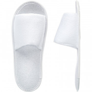 Тапочки одноразовые СтандМахрСпанб,отк.мыс,махр180г/кв2,Эва3мм100пар