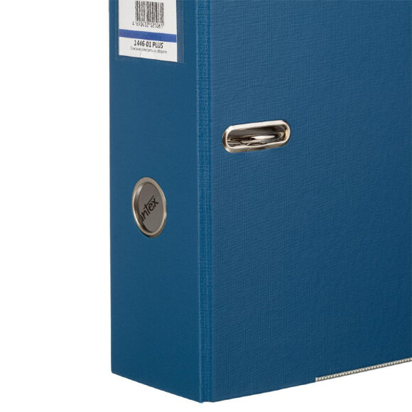 Папка-регистратор BANTEX ECONOMY PLUS,1446-01,80мм,син,ПБП1,карм.кор,мет.уг