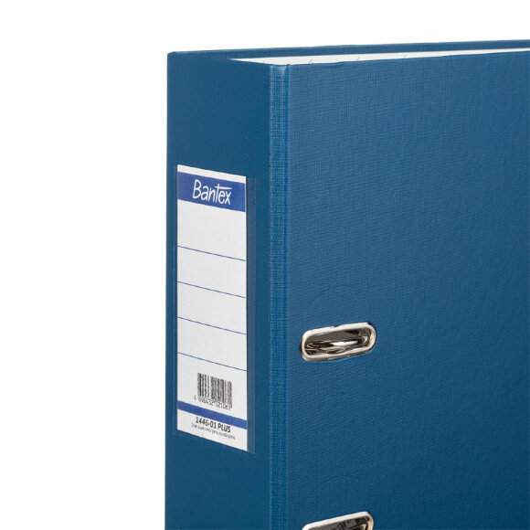 Папка-регистратор BANTEX ECONOMY PLUS,1446-01,80мм,син,ПБП1,карм.кор,мет.уг