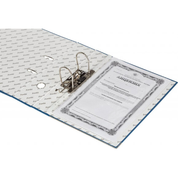 Папка-регистратор BANTEX ECONOMY PLUS,1446-01,80мм,син,ПБП1,карм.кор,мет.уг