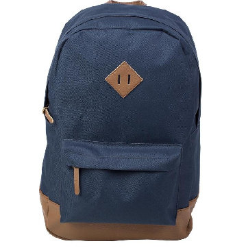 Рюкзак молодежный №1 School синий+ коричн.кож.зам