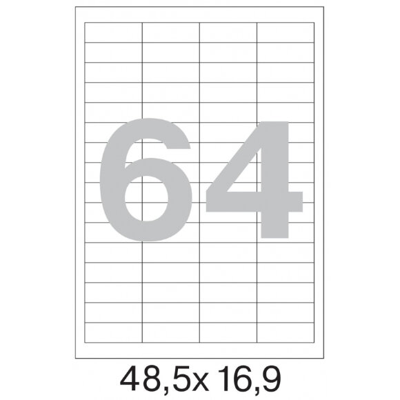 Этикетки самоклеящиеся Office Label 48,5х16,9 мм, 64 шт. на лист.А4 100 л