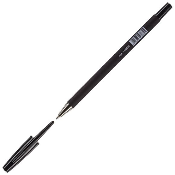 Ручка шариковая Attache Style 0,5мм прорезин.корп.черный ст. Ручка шариковая Attache Style 0,5мм прорезин.корп.черный ст.
