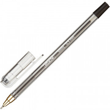 Ручка шариковая Attache Goldy, 0,3мм, черный, маслян.,неавт., б/манж. Ручка шариковая Attache Goldy, 0,3мм, черный, маслян.,неавт., б/манж.