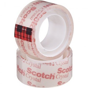 Клейкая лента канцелярская 3M SCOTCH 6-1975R2 19х7,5 2 прозрачная 2 шт/бл