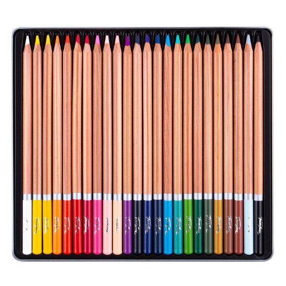 Карандаши цветные акварельные Белые Ночи, 24 цвета, жесть. 1581201256 Карандаши цветные акварельные Белые Ночи, 24 цвета, жесть. 1581201256