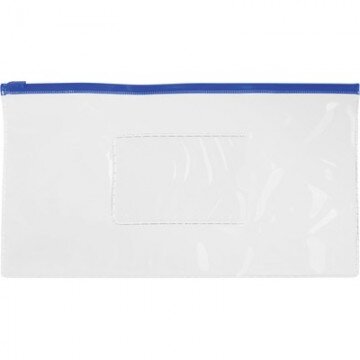 Папка-конверт на молнии д/билетов 265x148mm,160мкм синий Папка-конверт на молнии д/билетов 265x148mm,160мкм синий