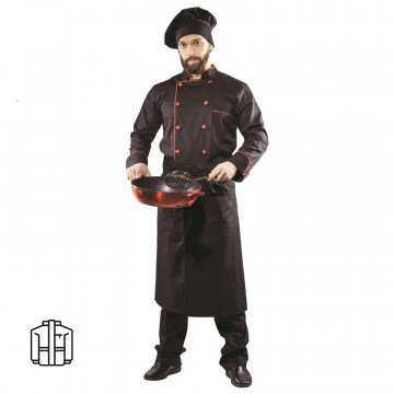 Куртка Повара у18-КУ черная (р.60-62) р.170-176