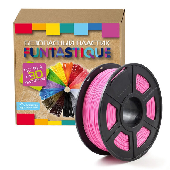 Катушка пластиковая Funtastique PLA-1KG-PK,1.75 мм,1 кг (Розовый) Катушка пластиковая Funtastique PLA-1KG-PK,1.75 мм,1 кг (Розовый)