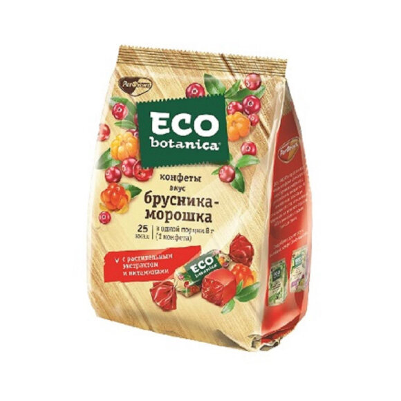 Мармелад конфеты Eco Botanica вкус брусника-морошка,желейные, 200г Мармелад конфеты Eco Botanica вкус брусника-морошка,желейные, 200г