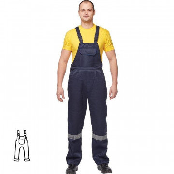 Спец.одежда летняя Полукомбинезон муж. л03-ПК синий. (р.64-66) 158-164