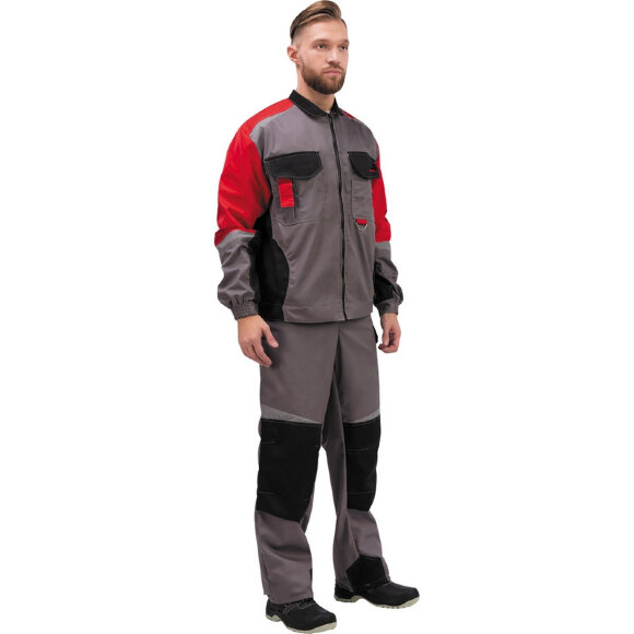 Спец.одежда летняя Костюм муж. л23-КПК сер/красн (р.48-50) 170-176 Спец.одежда летняя Костюм муж. л23-КПК сер/красн (р.48-50) 170-176